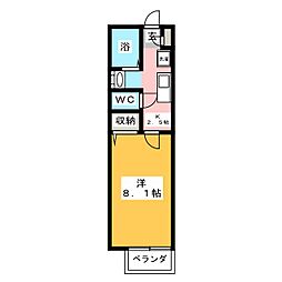 エスポワール鎌倉 1Kの間取図画像