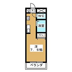 湘南abs 1Kの間取図画像