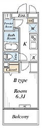 リブリ・agington 1Kの間取図画像