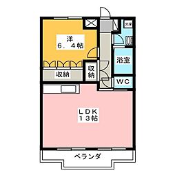 エルンテ・オーシモ 1LDKの間取図画像