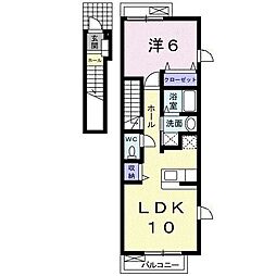 マイウエスト 1LDKの間取図画像