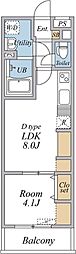 リブリ・アウル 1LDKの間取図画像