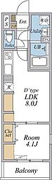 リブリ・アウル 1LDKの間取図画像