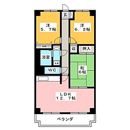 南藤沢AFビル 3LDKの間取図画像