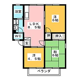 コーポ・ハンゾウ 3DKの間取図画像