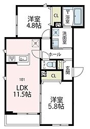 メゾンアイ3 2LDKの間取図画像