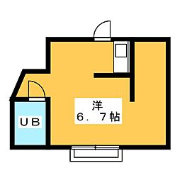 丸山アパート ワンルームの間取図画像
