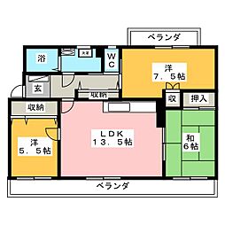 エスパレス湘南 3LDKの間取図画像