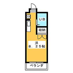 湘南台三光ビル ワンルームの間取図画像