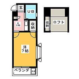 ネオパレス湘南 1Kの間取図画像