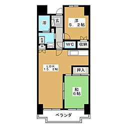 タウンコート湘南 2LDKの間取図画像