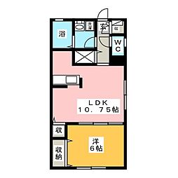 ディアベルジュ 1LDKの間取図画像