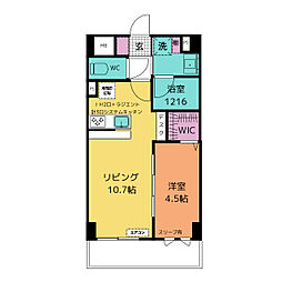 エルザス湘南III 1LDKの間取図画像