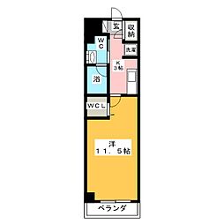 ヴァンクール湘南 1Kの間取図画像