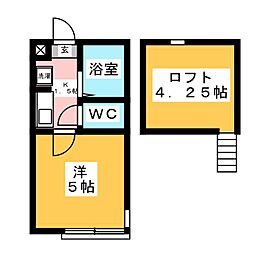 エルカーサ 1Kの間取図画像