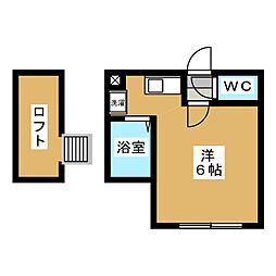 リヴェール ワンルームの間取図画像