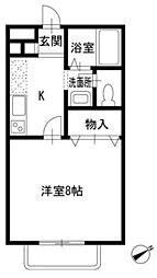 グレースレジデンス 1Kの間取図画像