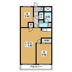 エクレールハル 2LDKの間取図画像