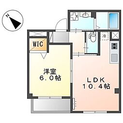 ガーデンコート 1LDKの間取図画像