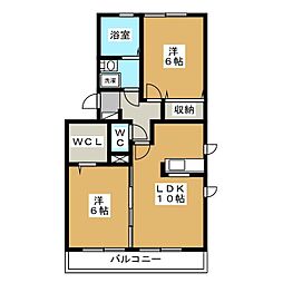 ソシアA 2LDKの間取図画像