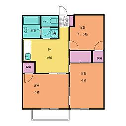 ホワイトハイム御園 3DKの間取図画像