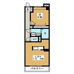 ベルテックス 1LDKの間取図画像