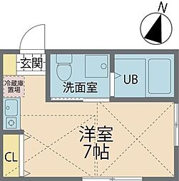 カインドネス座間緑ヶ丘 ワンルームの間取図画像