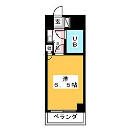 ホーユウコンフォルト大和中央 1Kの間取図画像