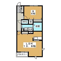 Prendre1 1LDKの間取図画像