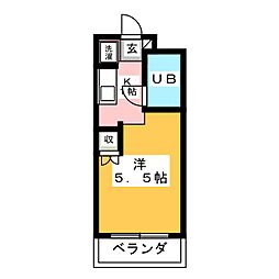ウインベルソロ本厚木No.3 ワンルームの間取図画像