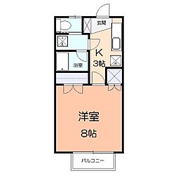 コーポ片倉 1Kの間取図画像