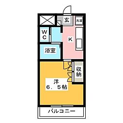 Rey・dreams 1Kの間取図画像