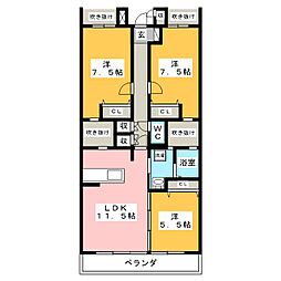 ルミエール高橋 3LDKの間取図画像