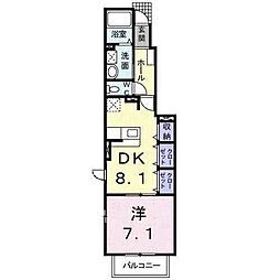 アルドール・K 1LDKの間取図画像