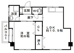 石村ビル 1LDKの間取図画像
