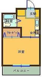 グローリアF小島南 1Kの間取図画像
