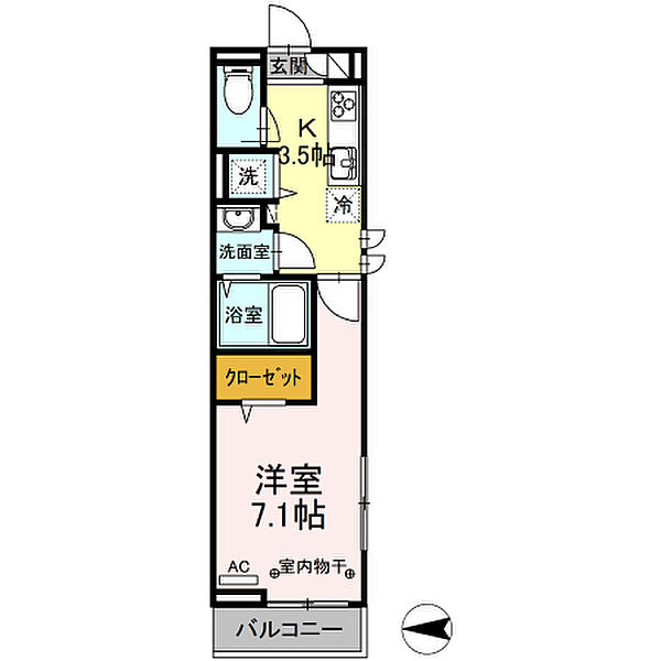 パレス国立 201｜東京都国立市西2丁目(賃貸アパート1K・2階・27.79㎡)の写真 その2