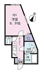 La・Luce三宿 1階1Kの間取り