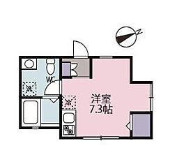 ルミエール元住吉 ワンルームの間取図画像