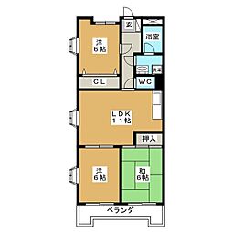 リトム 2階3LDKの間取り