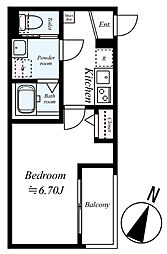 GRADUS松戸みのり台 1階1Kの間取り