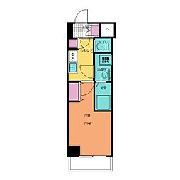 ラグゼナ松戸 1Kの間取図画像