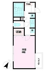 エクシブ吉祥寺1st，-STAGE 1階1Kの間取り