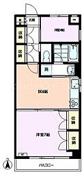 ルミエール「武蔵野」 2DKの間取図画像