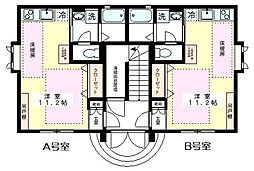 メゾンフレール ワンルームの間取図画像