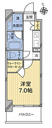 MODIERYOYOGIRESIDENCE 1Kの間取図画像