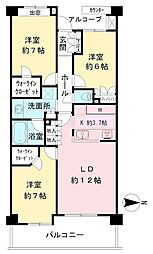 間取図画像 3LDK
