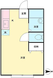 パークコート芦花 ワンルームの間取図画像