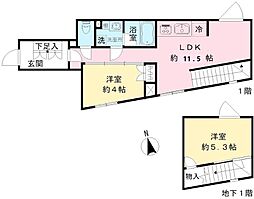 Coeur Blanc八幡山 2LDKの間取図画像