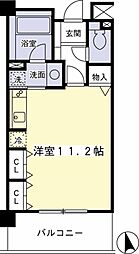 シェモア調布 3階ワンルームの間取り